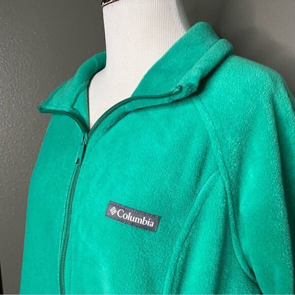 Columbia Women’s Jade Green Full Zip Fleece Jacket HTF color - Picture 8 of 11